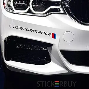 stickerbuy Car Front Sticker Front Bumper Sticker and Decals for l x h 25.00 x 4.00 cm(Pack of 2)