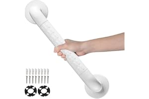 WOOHSE Maniglione da Bagno, Maniglie di Ausilio Antiscivolo, Maniglia per Vasca da Bagno 35 CM, Maniglioni per Disabili Anziani Gravida Bambini, Bianco