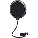 InnoGear Microphone Pop Filter, Enhanced Layers Shield with Flexible Gooseneck Clip Stabilizing Arm
