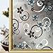 Produktbild KUNHAN Fensterfolie Sichtschutzfolie 45 * 200 cm Elektrostatisch Mattierte Sichtfensterfolie; Schlafzimmer   Farbige Schmetterlinge Und Blumen Glas Dekorative Aufkleber