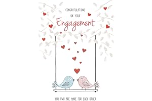 Nowoczesna kartka zaręczynowa - 18 x 12 cm - Piccadilly Greetings