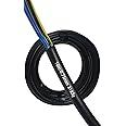 10 METERS 3 CORE BLACK FLEX 0.75MM² 3183Y FLEXIBLE CABLE SUITABLE FOR LIGHTING AND EXTENSION LEADS