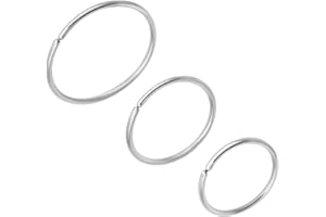 Body CAC 18G/20G/22G Thin C-Shaped Open Nose Ring Hoops for Women, Medical Implant Surgical Steel Septum Piercing Jewellery Hoops-6mm/7mm/8mm/9mm/10mm