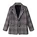 Produktbild Luckycat Frauen Damen Plaid Lange Hülsenweste Jacken Mantel Oberbekleidung Jacken Mäntel Sweatjacke Winterjacke Fleecejacke Steppjacke