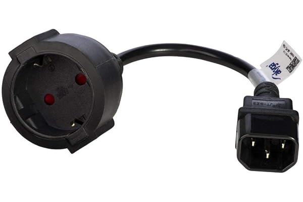 AKYGA AK-PC-10A - Cable de alimentación Schuko de 3 Pines IEC C14 / EU CEE 7/4, 15 cm, Color Negro