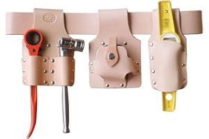 Scaffolding Tool Belt Set with Tools - Premium Tan Leather - Made in UK - Connell of Sheffield