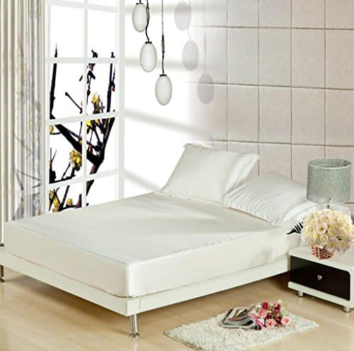Wmshpeds Silk bed single piece of solid color double-fight silk silk bed sheets ice bed bare bedspreads bed lin