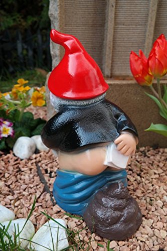Gartenzwerg Scheisserle aus bruchfestem PVC Zwerg – Made in Germany Figur - 2