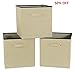 Produktbild Lifewit 3 Stück Faltbare Aufbewahrungsbox Regaleinsatz Schrankkorb Stoffbox Spielkiste mit Griffe Kleidung Bücher Kinderspielzeug Organizer 33 x 33 x 33 cm