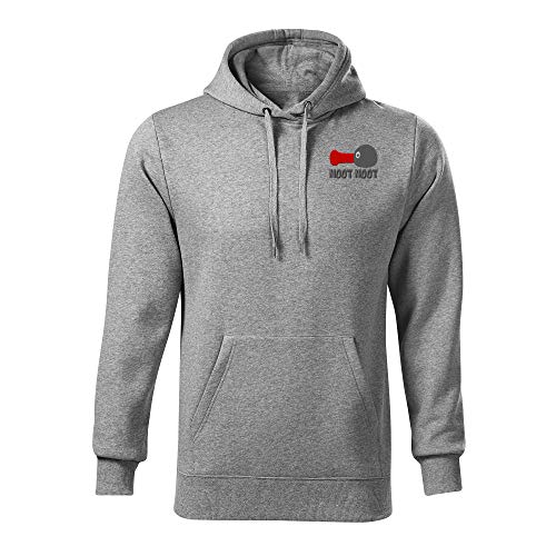 Noot Noot Pingu Grey Dark Grey Embroidered Logo Original Hoodie Sweatshirt Premium Class Men Size M