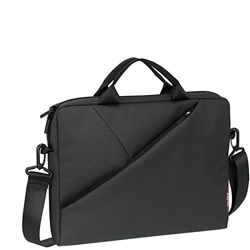 RIVACASE Tasche f  r Notebooks bis 13 3        Sehr flache Laptoptasche mit gepolsterten F  chern und viel Stauraum     Grau