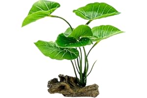 Smoothedo-Pets Decoración de pecera para decoración de acuario, adornos de hojas betta, hamaca, planta artificial de plástico de 6 pulgadas, peces dorados, escondites de peces pequeños, plantas de