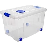 Acan Tradineur Storage Box &ndash; Made of Plastic &ndash; Storage Container for Books, Clothes, Blankets &ndash; No. 4 &ndash; 34.5 x 23 x 39.5 cm &ndash;