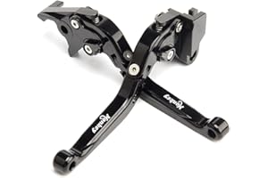 E-SPEEDMTC ESPEEDMTC Für Honda Monkey 2019-2023 Modifizierte CNC Aluminiumlegierung Länge Einstellbare Faltbare Bremskupplung Hebel Zubehör (Schwarz)