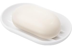Umbra Touch tvålkopp, oval tvålkopp med mjuk touch finish för badrum och kök, vit, 14 x 9 x 2 cm