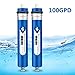 Produktbild Alberts Filter 2 x Umkehrosmose Membrane Wasser System Filter Ersatz, Clear privaten, Wasser Reinigung entfernt 97% der Verunreinigungen im Wasser, blau, 100GPD
