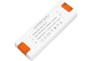 ZAKVOP Alimentatore 24v 1.5A, 36W Trasformatore 220V a 24v, Trasformatore LED 24V 36W, Driver LED AC a DC, Senza Sfarfallio, alimentatore lampada led, Trasformatore LED Costante per G4, GU5.3, MR11, MR16