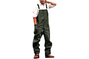EMUKFD Mens Work Overalls Multi Pocket Reinforced Workwear Trousers Rigby Bib Overalls Cargo Heavy Duty Work Overalls Protective Coverall Work Trousers for Man, Lots of Colors, Heavy Dut