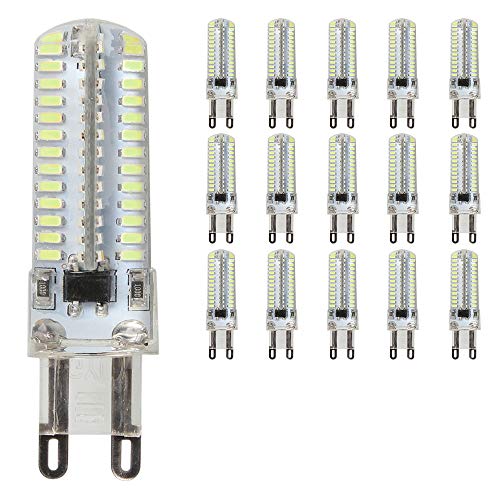 mengjay® 15 pezzi - 4 Watt lampadina G9 illuminazione LED bianco freddo 6000 - 6400 K AC 200 - 240 V 104 LED SMD 3014 LED lampadine