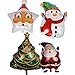 Produktbild Cosanter 4er pack Weihnachten Luftballons Ballon, Weihnachtsmann 45 * 63 cm,Schneemann 48 * 64cm, Weihnachtsbaum 75 * 55cm, Sterne Weihnachtsmann 48 * 60cm
