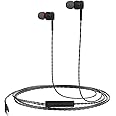 Portronics Conch Gama in-Ear Wired Earphone, 1.2m Tangle Free Cable, in-Line Mic, Noise Isolation 3.5mm Aux Port and High Bass(Black)
