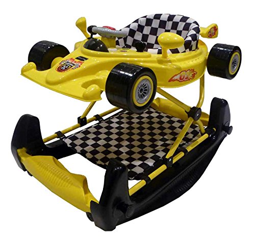 Racing car baby walker / rocker - yellow (new 2015)