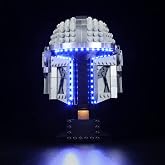 Led Licht Set für Lego 75328 Star Wars Mandalorianer Helm Modell (Kein Lego-Modell), Dekorationsbeleuchtungsset für Lego Mand