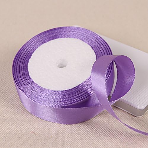 2Cm22 M Ribbon Gift Wrapping Ribbon Satin Ribbon Decorated With Baking, Light Purple 21# 2 Cm 22M