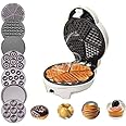 Nghyjn The Mini Waffle Maker Machine for Individual Waffles, Hash browns, other on the go Breakfast, Lunch, or Snacks? 7 In 1 Household Automatic Cake Machine