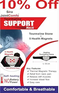 Sira Tourmaline Magnetic Neck Belt, Self-Heated Belt, Neck Support, Neck Belt, Neck Pain Reliever, UNISEX