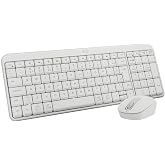 Logitech MK250 Combo kompakt klavye ve kablosuz Bluetooth klavye, Windows i&ccedil;in, 12 ay pil, beyaz