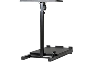 WHEEL STAND RACING Le support de volant ultime en noir - adapté pour Logitech, Xbox, Madcatz et Thrustmaster | Hauteur réglable | Angle réglable | Facilement pliable | Facile à assembler | Large compatibilité