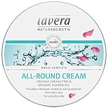 Lavera All Round Cream - Crema para pieles sensibles con manteca de karité y aceite de almendras - Protección e hidratación intensa - Para pieles muy secas - Producto vegano, cuidado de la piel orgánico, cosmética natural e innovadora, 150 ml