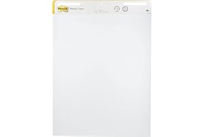 Post-it Super Sticky Meeting Charts, with 30 Sheets ,635 mm x 762 mm, White Color - For Brainstorming Anywhere and Keeping all Ideas Visible, Pack of 2