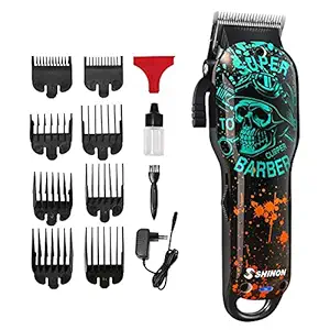 CETC Shinon SH-1089 Salon Series Professional Cordless Hair Clippers Electric Cutter Machine Kit Rechargeable Wireless Hair Grooming Trimmers Set, Rechargeable Li-ion Battery 2000mAh 180 mins Runtime