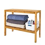 Zwei Fächer, lackiertes Bambusholz,Belastbarkeit: 30KG