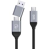 DM AD090 USB-A/USB-C to Type-C Şarj ve Data Veri Aktarım Kablosu 35 CM
