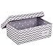 Minene Small Storage Box Chevrons (Grey/ White)