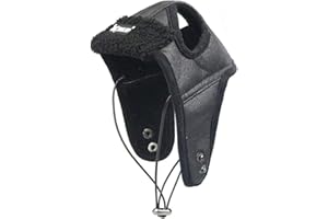 NashaFeiLi Pet Pilot Hat, Retro Dog Aviator Cap with Ear Holes Cold Weather for Chihuahua,Puppy,Yorkshire and Small Medium Large Dog (L, Black)