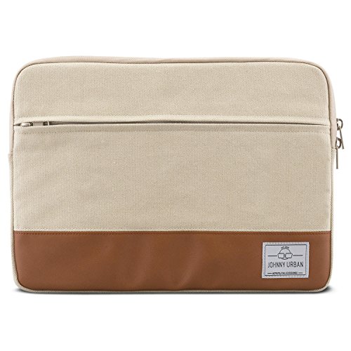 Laptoph  lle 13 - 13 3 Zoll Hellbeige - Johnny Urban Canvas Laptop Sleeve Laptoptasche H  lle f  r MacBook Air 13    Pro 13  Surface Book uvm  - 13   