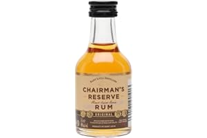 Chairman's Reserve Original Miniature: Premium Rum/Distilled, blended and bottled in Saint-Lucia / 40% alcohol, 5CL/ perfect for cocktails and sipping experiences.