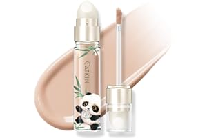 CATKIN Anti Cerne Correcteur Liquide, Contouring et Éclaircissant, Couvre Les Cernes, Rougeurs et Imperfections, Contient De l'Acide Hyaluronique, Convient Aux Peaux Sensibles, Double Pinceau, 5.4ml