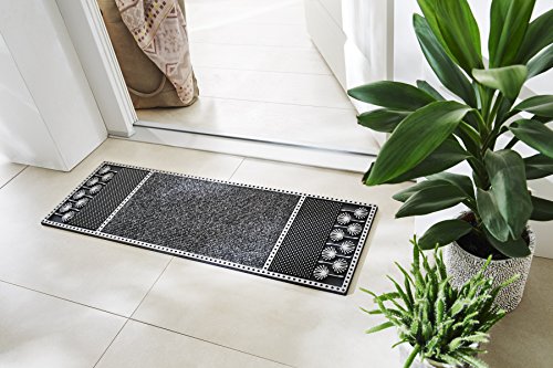 PUR|CenterClean schmale Design Fussmatte für Innen und Aussen in anthrazit metallic ca. 75 x 25 cm - 7
