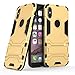 Price comparison product image TAITOU iPhone5S SE Case, Awesome Armor Foldable Movie Back Stand Slim Cover, New Ultra Hybrid 2 In 1 Thin Anti Drop/Scratch Warrior Protect Phone Case For iPhone 5S SE Gold