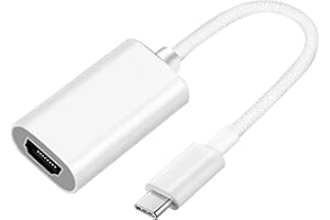 HONPZZ USB C auf HDMI Adapter, 4K USB Type-C auf HDMI Adapter, USB C zu HDMI Audio Video Adapter, USB C auf HDTV Adapter Kompatibel für iPhone15/Pro/Plus/Max Samsung Galaxy Huawei Pixelbook, Surface Go usw