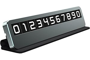 GENERISCH Temporary Parking License Plate | License Plate for Temporary Parking | Number Card Plate - Leather Vehicle Park Mobile Number for , SUVs, Trucks, RVs, Vehicles