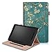 Produktbild Klappständer Fall mit Auto Wake / Sleep für Amazon Kindle Fire HD10 Innerer Rahmen vor dem Halten des lackierten flachen ledernen Lederkastens (Apricot flowers)