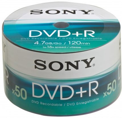 Sony 50DPR120BULK 4,7GB DVD+R-Rohlinge 16x, 120 Minuten (50er pack) Retail Bulk