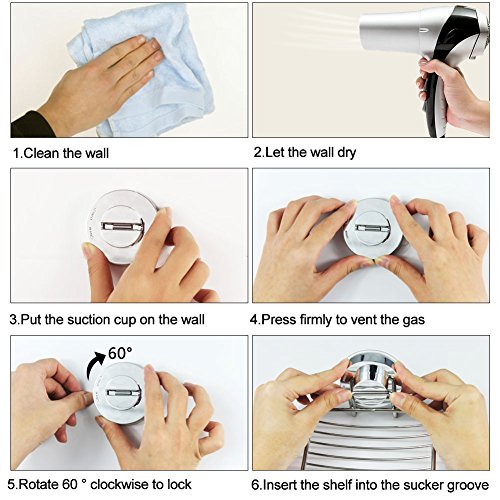 Diossad Saugnapf Seifenhalter Seifenablage Seifenschale Stahl Vakuum Seifenhalterung soap holder Saugkraft wasserdichte - 7