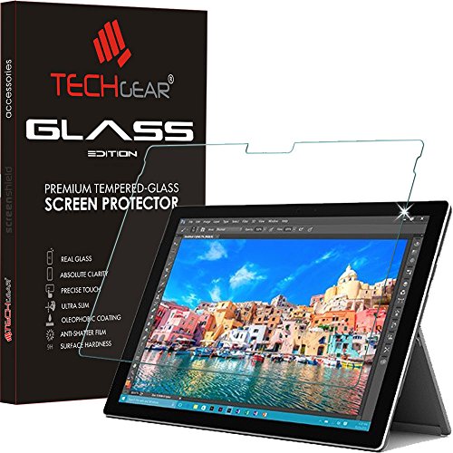 TECHGEAR® Microsoft Surface Pro 4 (31,2 cm Bildschirm) echtes Sekuritglas Displayschutzfolie Guard Cover